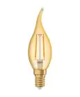 Ledvance Vintage 1906 LED E14 Kaars Goud 1.5W 120lm - 824 Zeer Warm Wit | Vervangt 15W